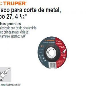 DISCO CORTE METAL 4 1/2" 12569 TRUPER