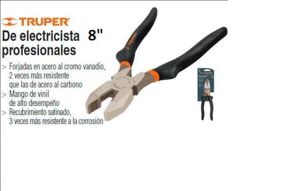 PINZAS ELECTRICISTA 8" 17308 TRUPER